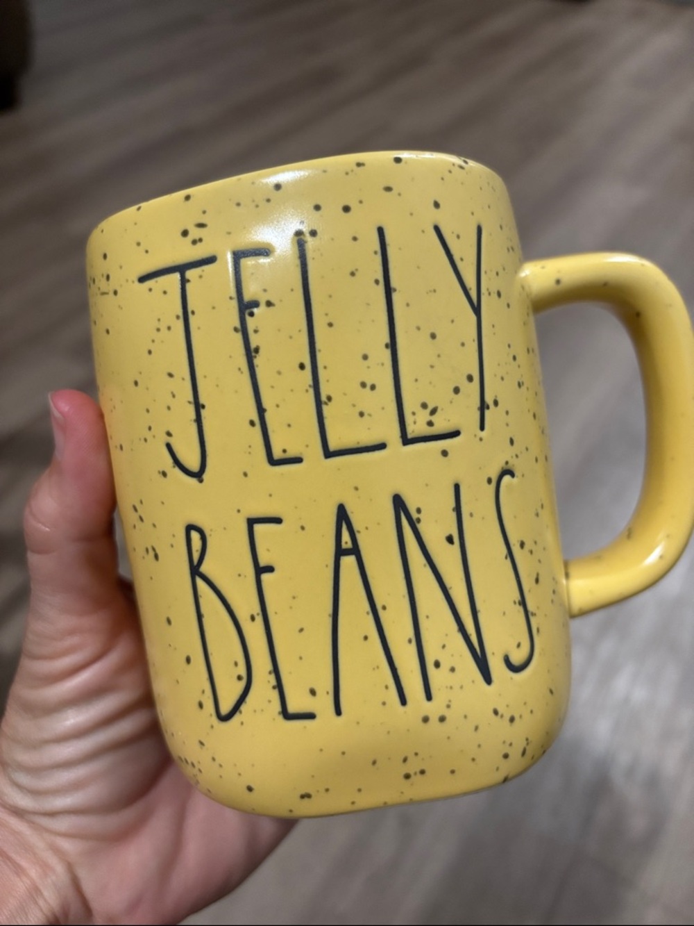 Rae Dunn Artisan Collection by Magenta Yellow "Jelly Beans" Speckled Large Mug